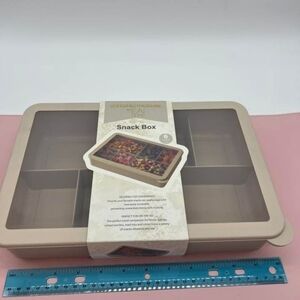 Beige Snack Box with Dividers